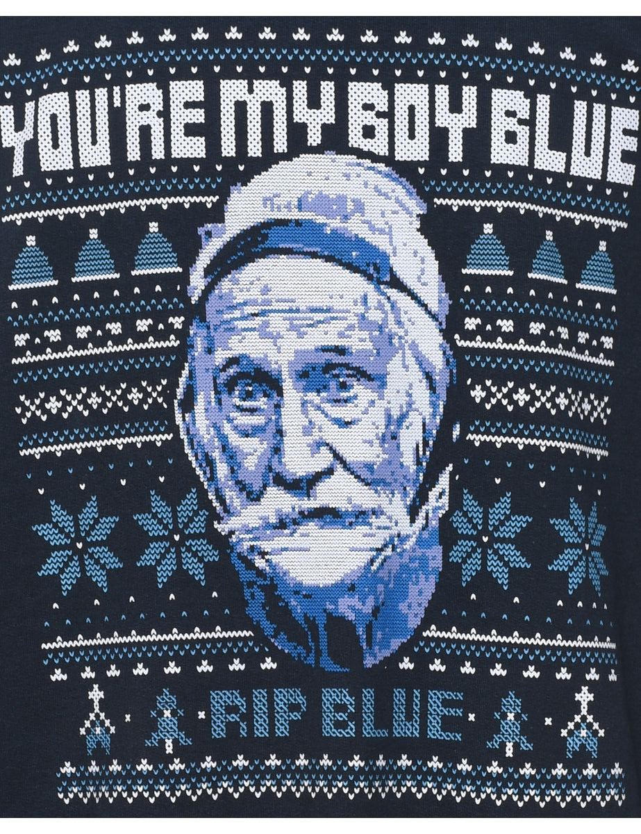 You're My Blue Boy Design Blue Christmas Sweatshirt - L