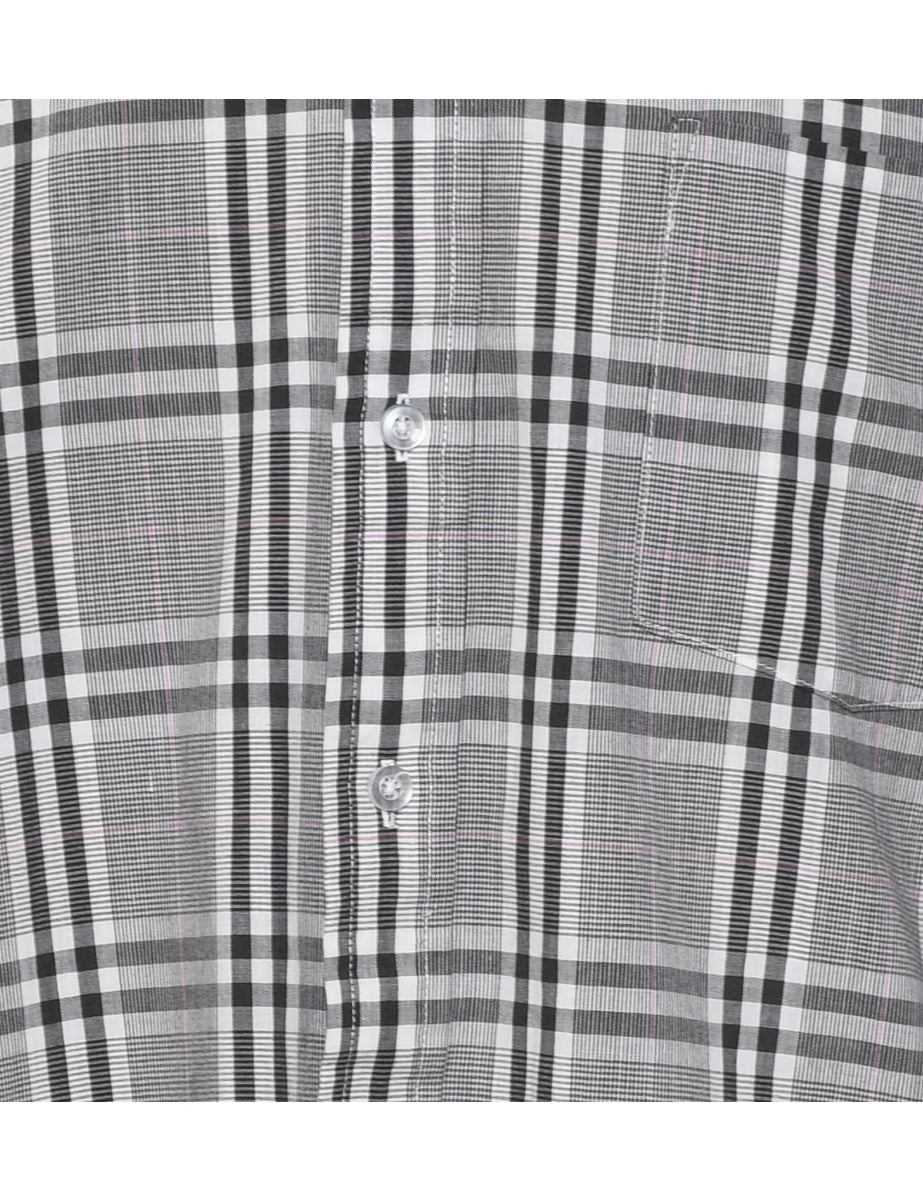 Grey Checked Shirt - M