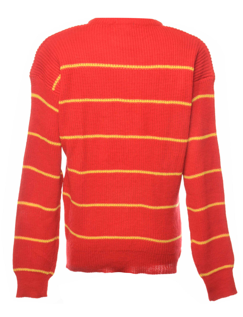 Striped Red Jumper - M