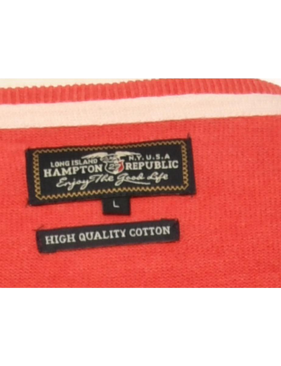Long Sleeved Red Jumper - L