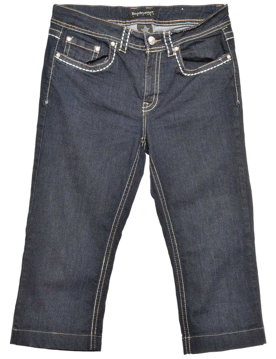Zip Front Straight Fit Jeans - W32 L20