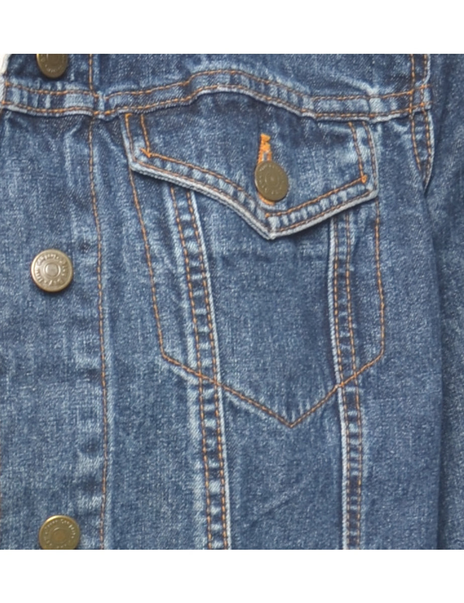 Button Front Denim Jacket - S