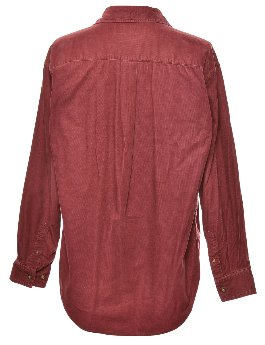 Corduroy Maroon Classic Shirt - M