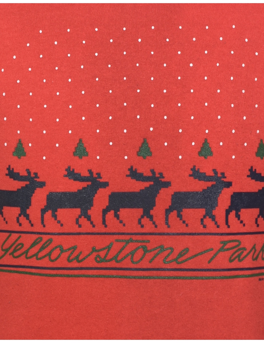 Reindeer Christmas Sweatshirt - M