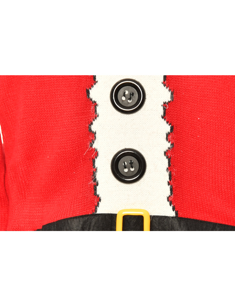 Red & White Classic Christmas Jumper - M