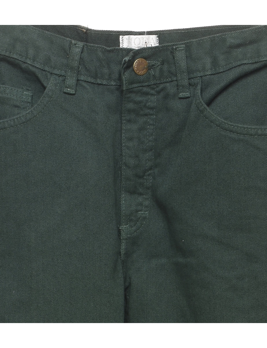 Dark Green High Waist Tapered Jeans - W26 L32