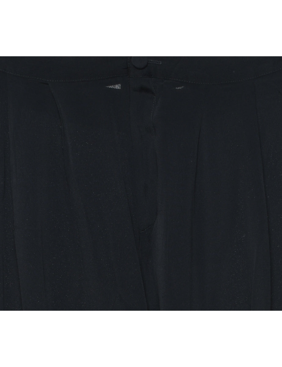 Black Palazzo Flared Leg Trousers - W32 L27