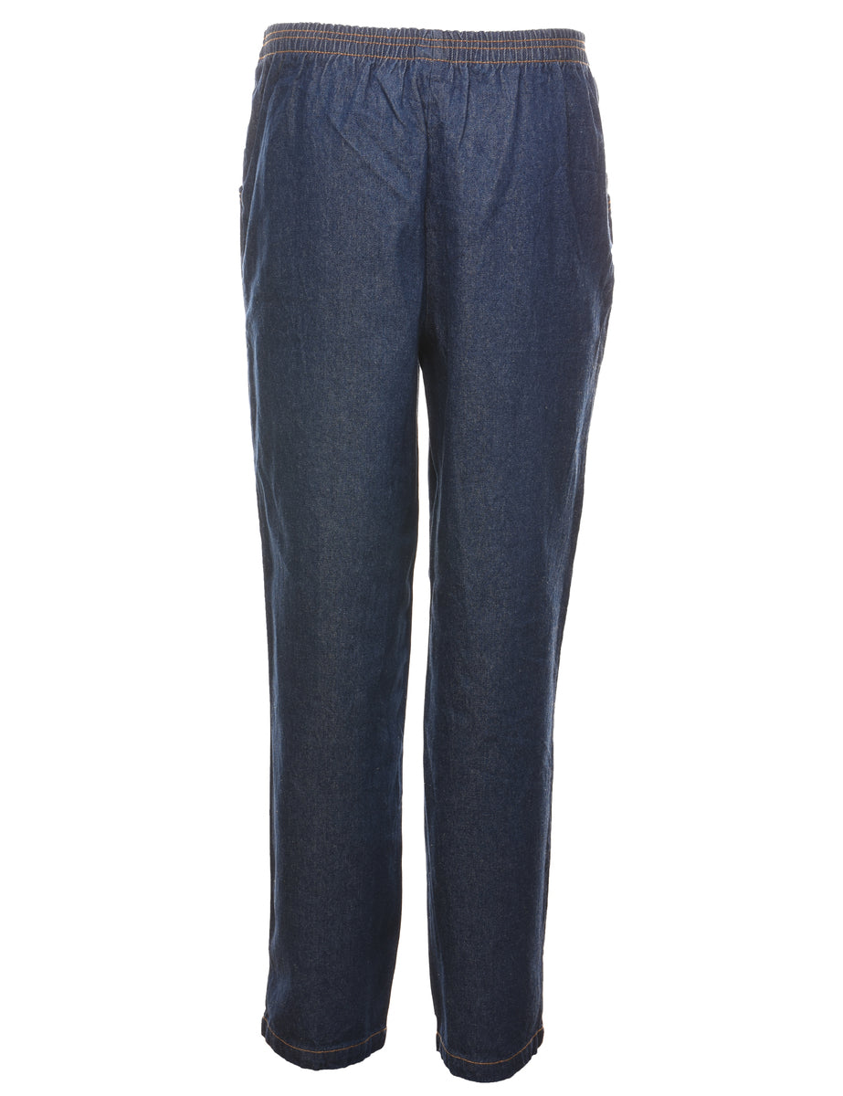 Blair Dark Wash Denim Trousers - W30 L30