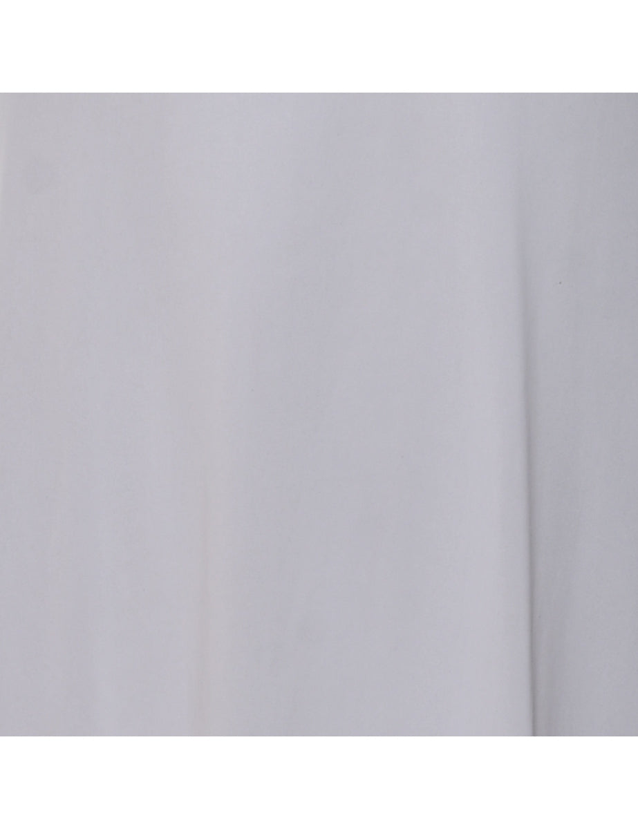 Lilac & White Lace Trim Slip Dress - M
