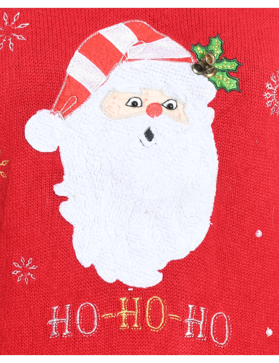 Santa Claus Christmas Jumper - L