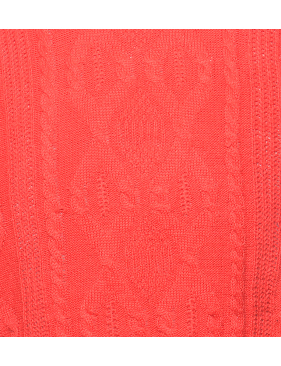Cable Knit Jumper - L