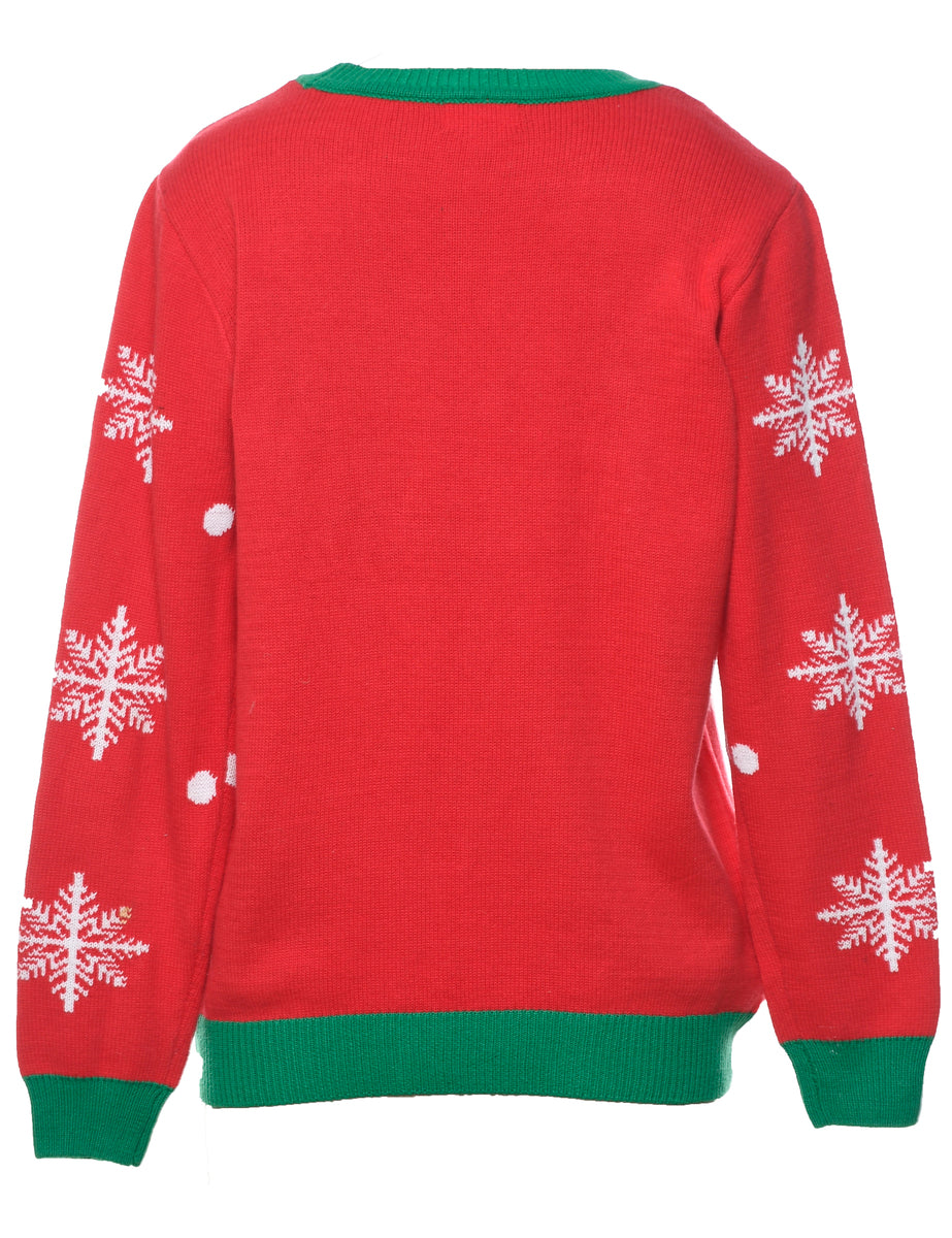 Snowfall Design Christmas Jumper - L