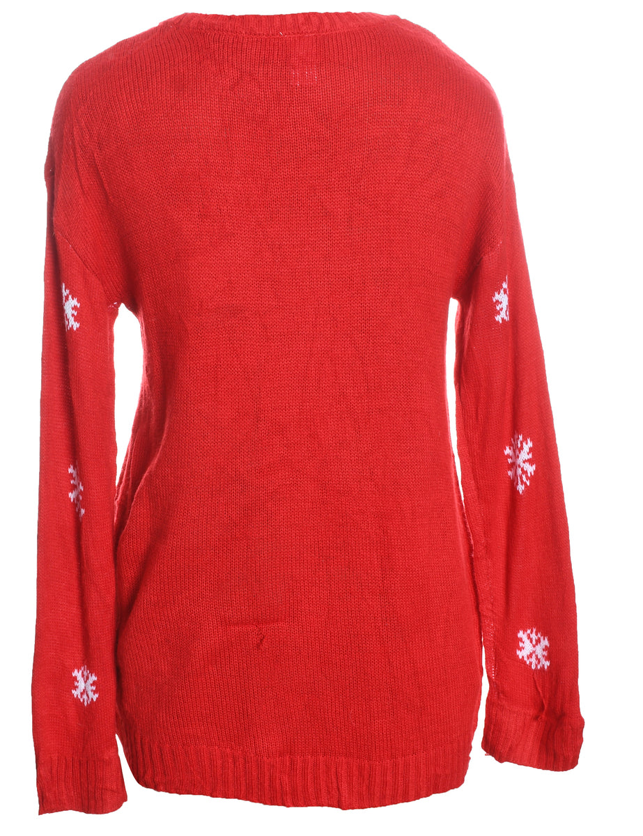 Red Christmas Jumper - L