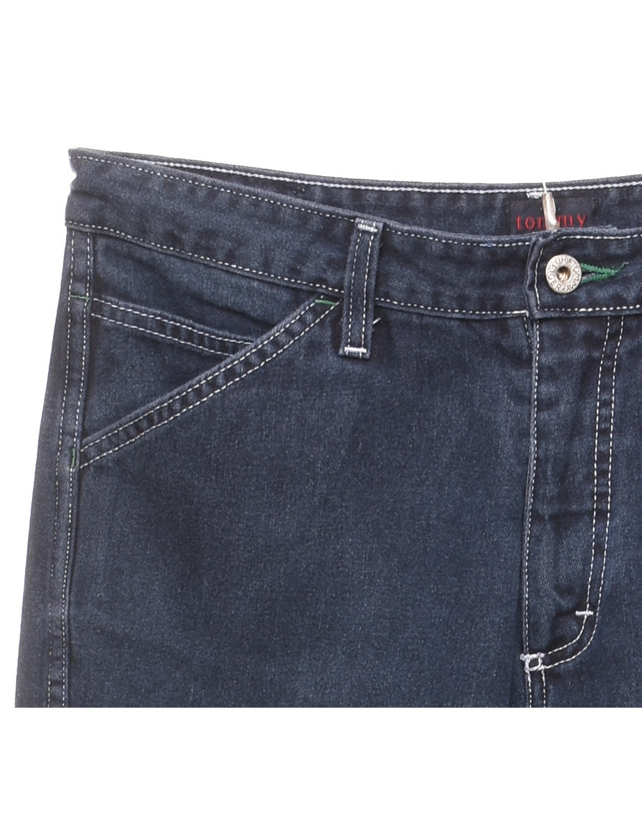 Dark Wash 1990s Tommy Hilfiger Flared Cargo Jeans - W32 L30