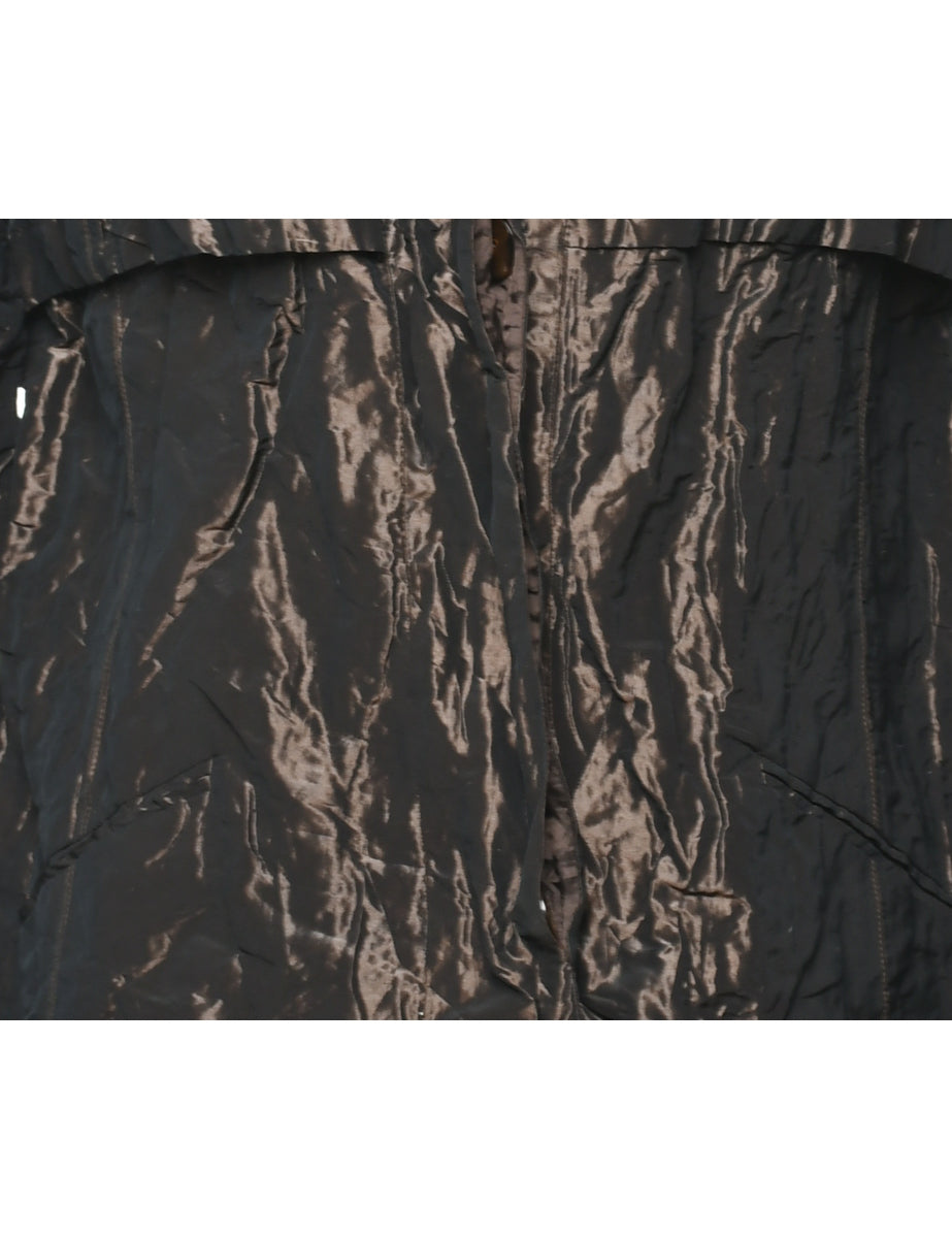 Black Crinkled Evening Jacket - M
