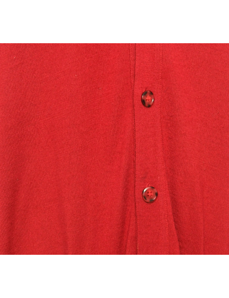 Classic Red Cardigan - XL