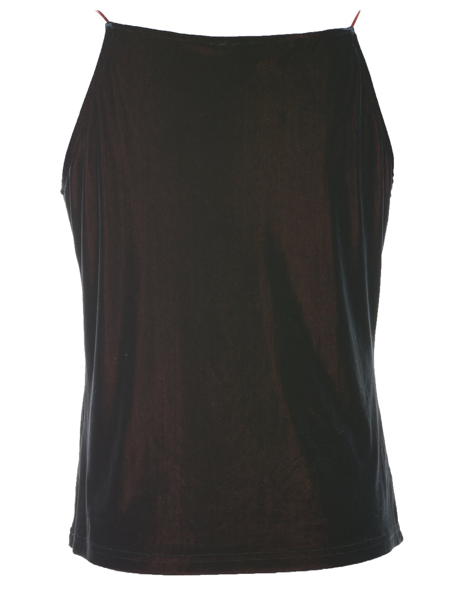 Velvet Fabric Evening Top - M