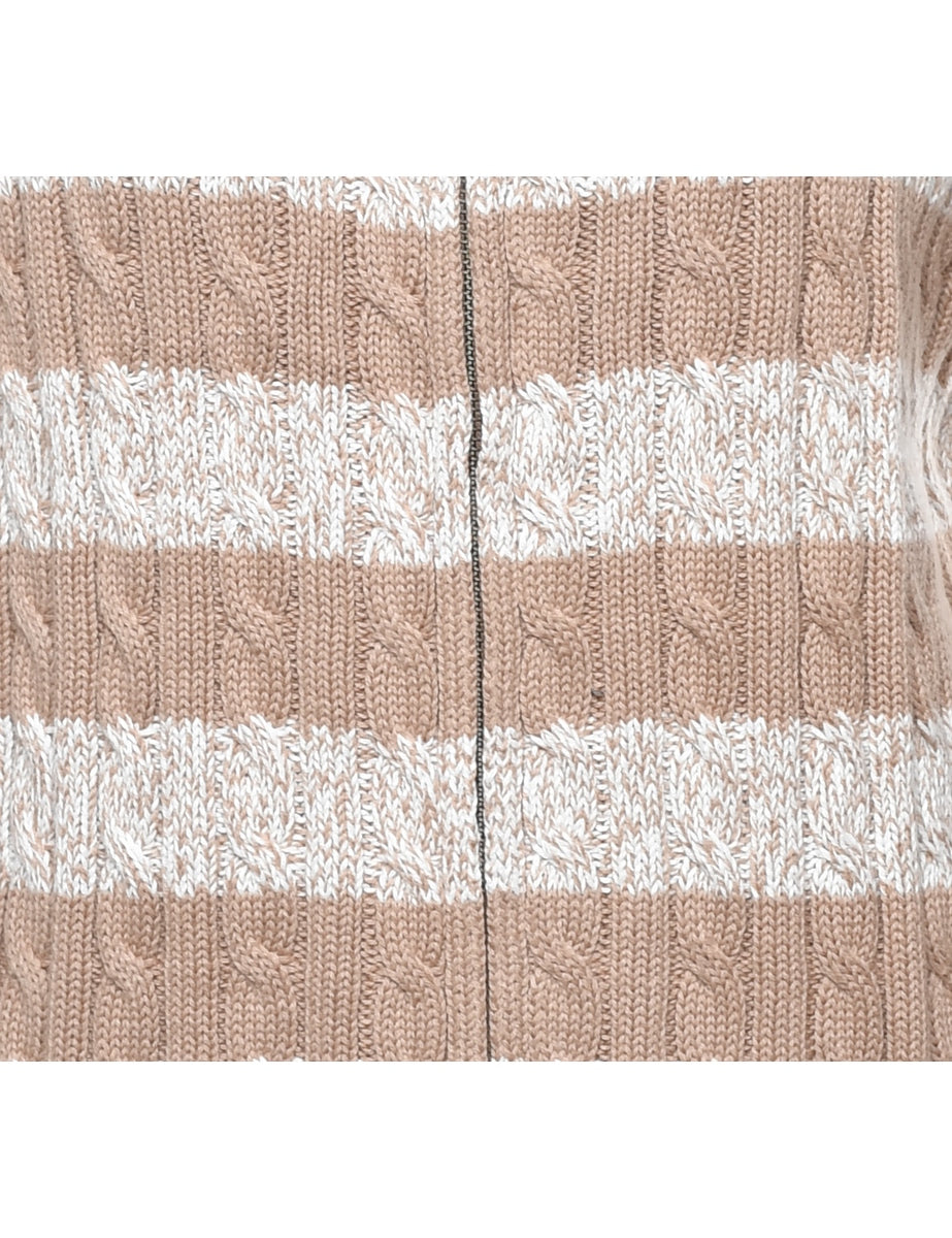 L.L. Bean Striped Cardigan - L
