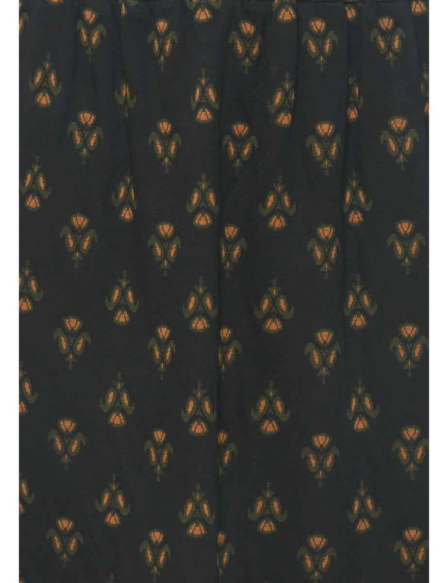 Paisley Print Midi Skirt - S