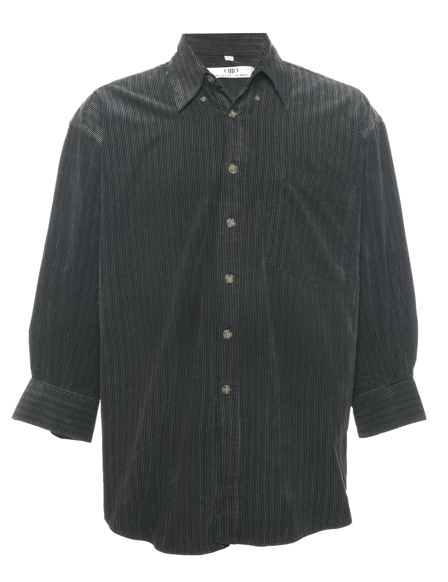 Black Corduroy Shirt - L