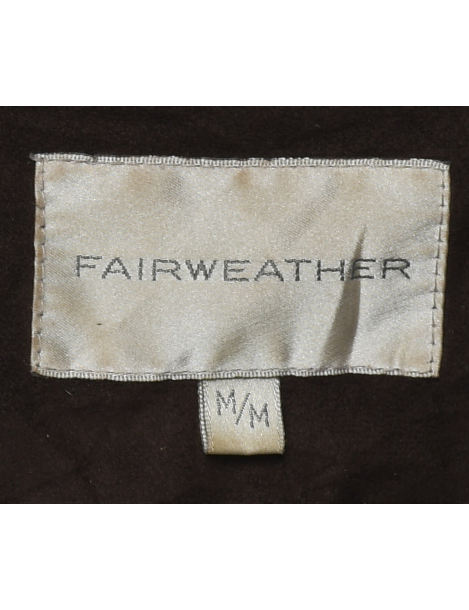Hooded Dark Brown Coat - M