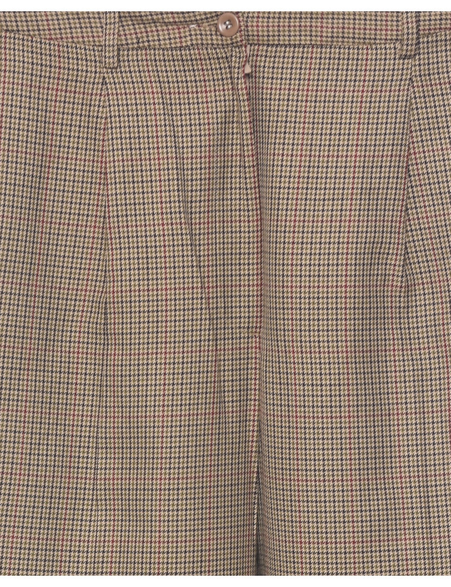 A Houndstooth Check Trousers - W30 L28
