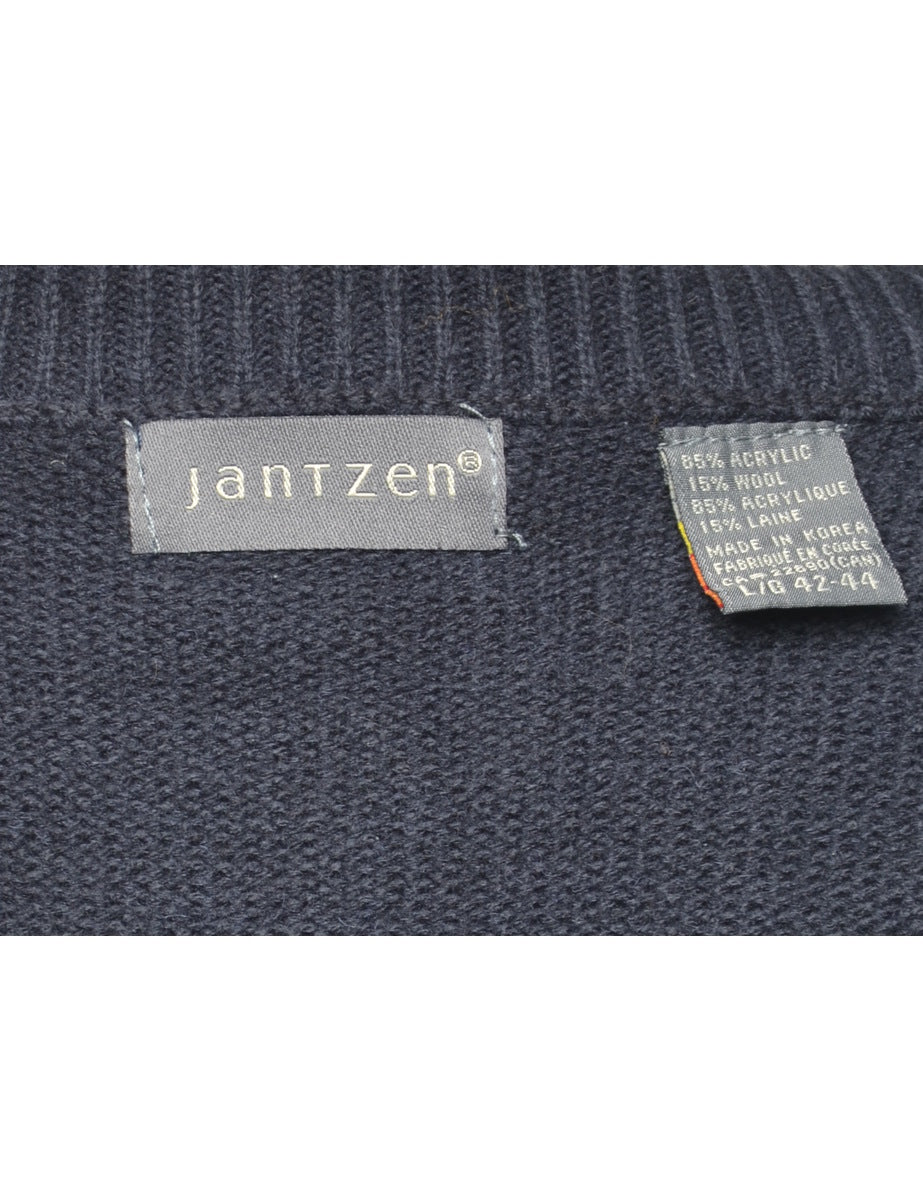 Jantzen Striped Black Jumper - L