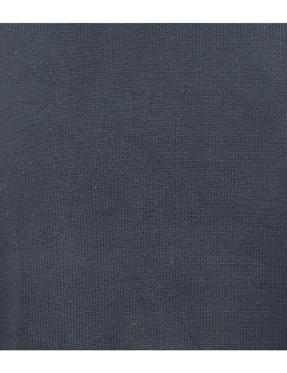 Long Sleeved Navy Jumper - S