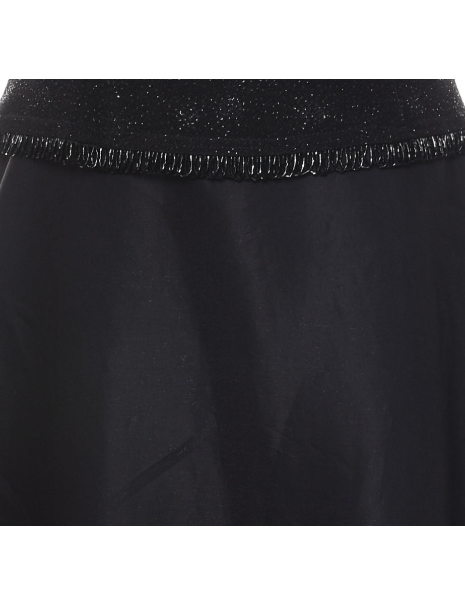 Black Strappy Sparkly Evening Dress - M