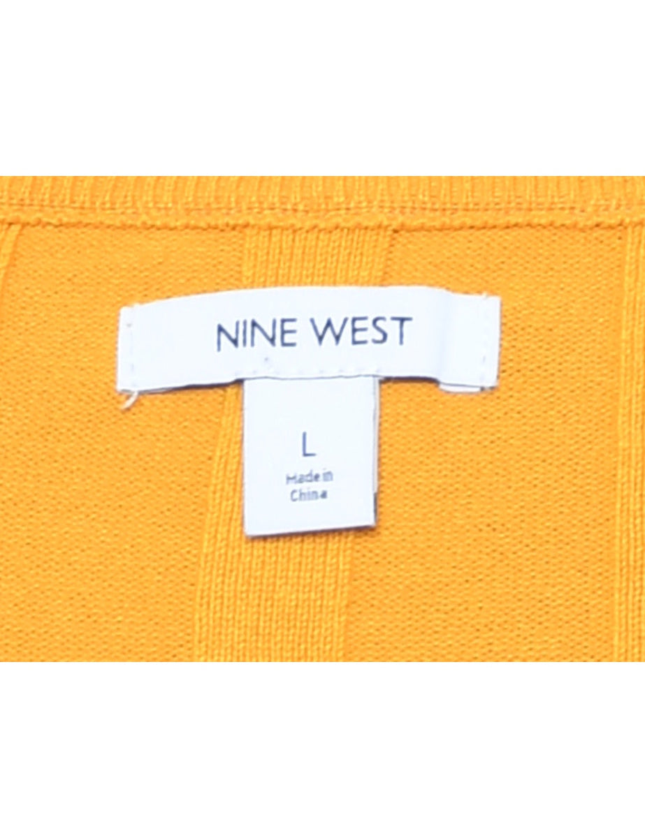 Yellow Fine Knit Jumper - M