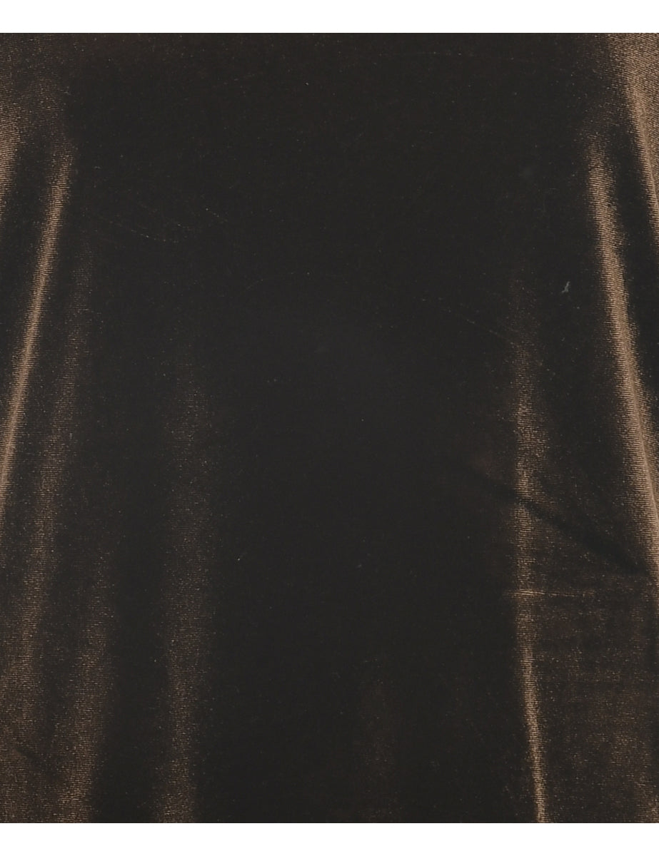 Velvet Fabric Evening Top - M