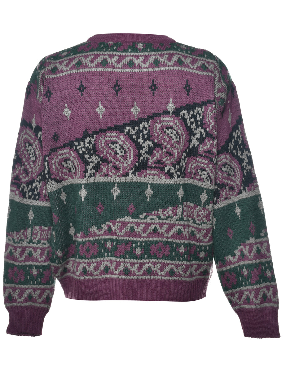 Paisley Pattern Jumper - L
