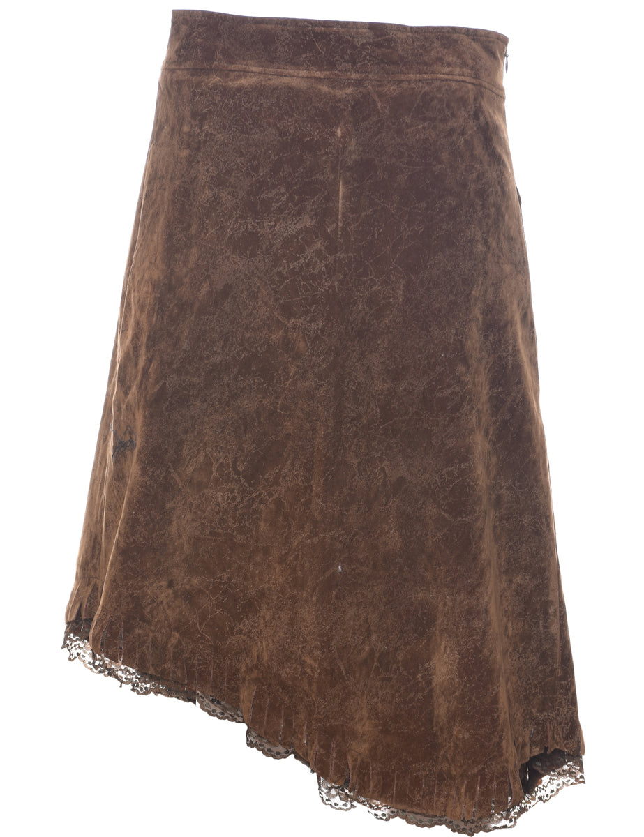Velour A-line Skirt - M
