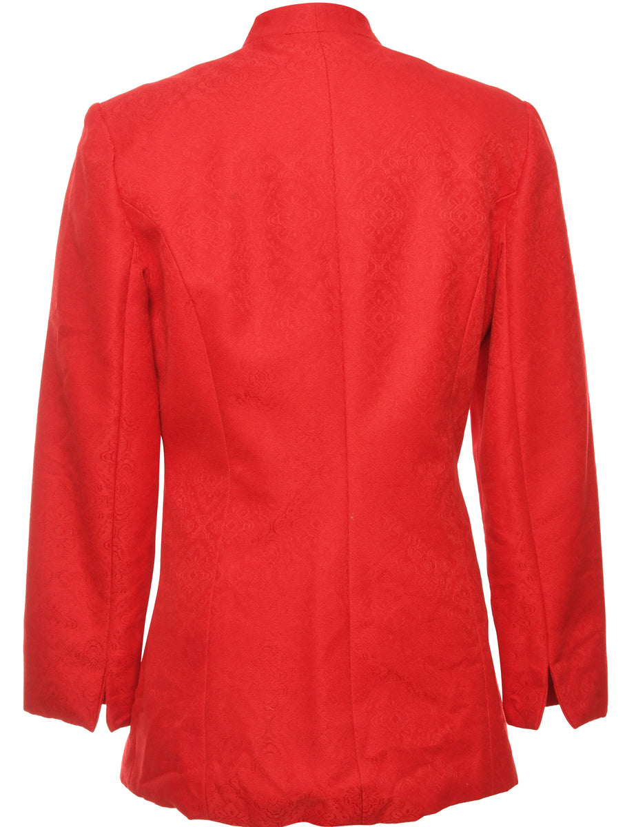 Button Front Red Jacket - M