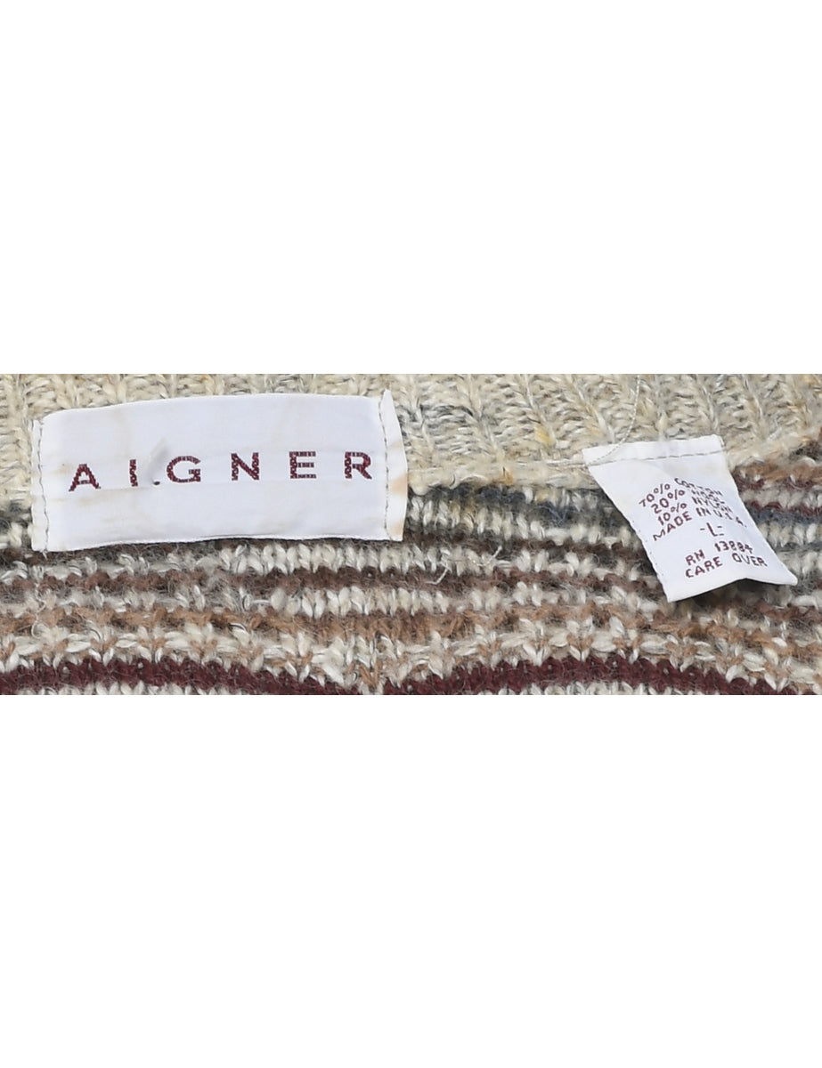 Geometric Pattern Jumper - L