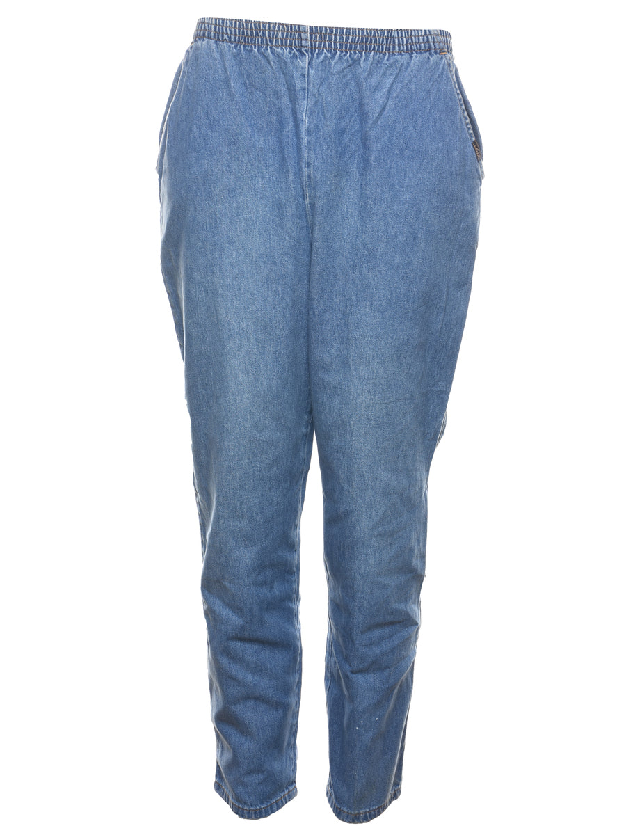 Light Wash Tapered Denim Trousers - W28 L29