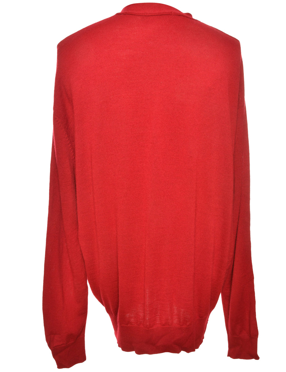 Classic Red Cardigan - XL