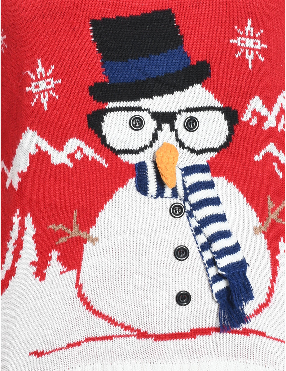 Snowman Christmas Sweatshirt - M