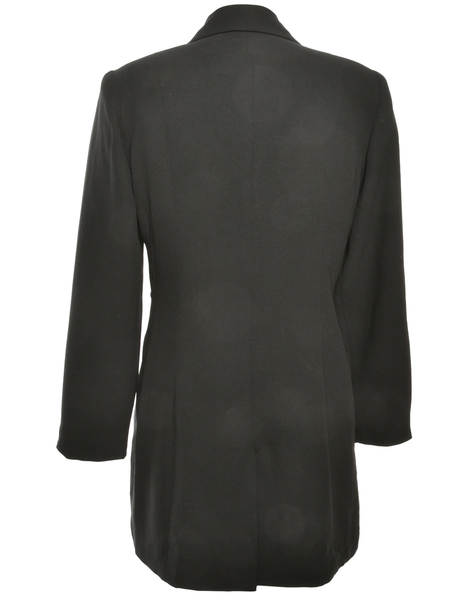 Button Front Black Jacket - M