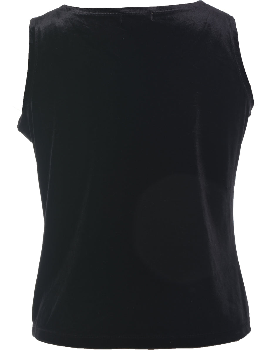 Velvet Fabric Evening Top - M