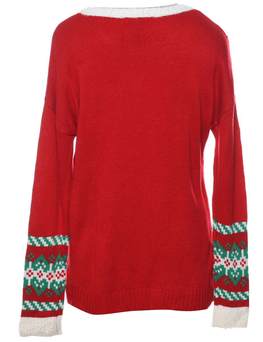 Red Christmas Jumper - L