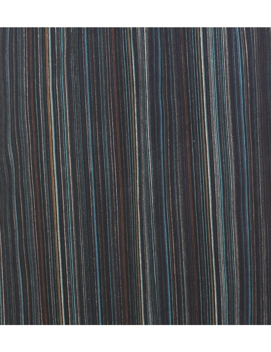 Striped Pattern A-line Skirt - L