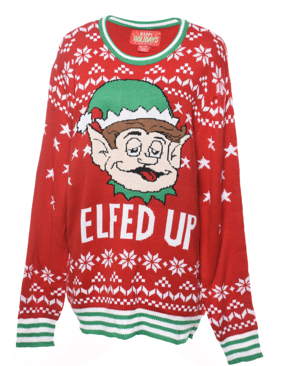 Red Christmas Jumper - XL