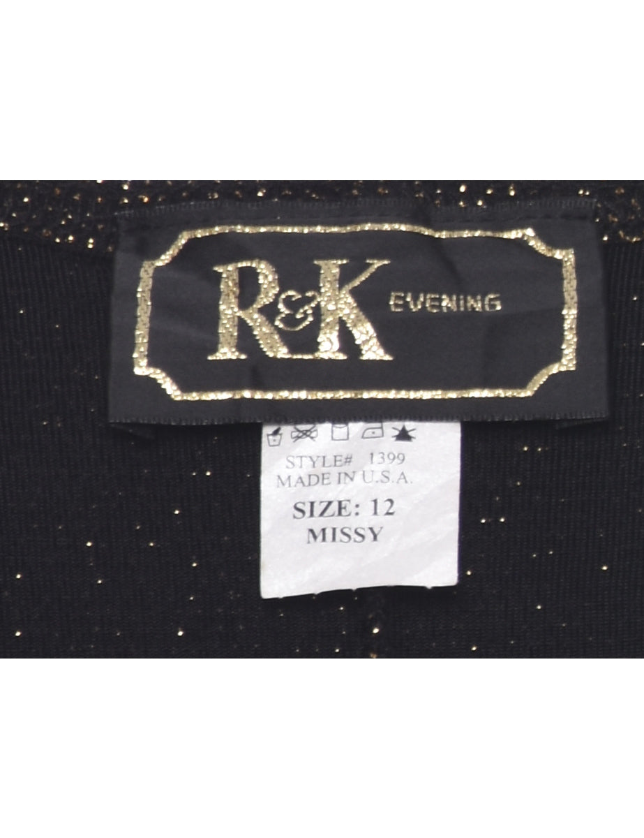 Lurex Black Evening Top - M