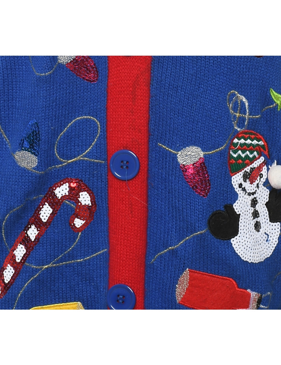 Snowman Christmas Jumper - L