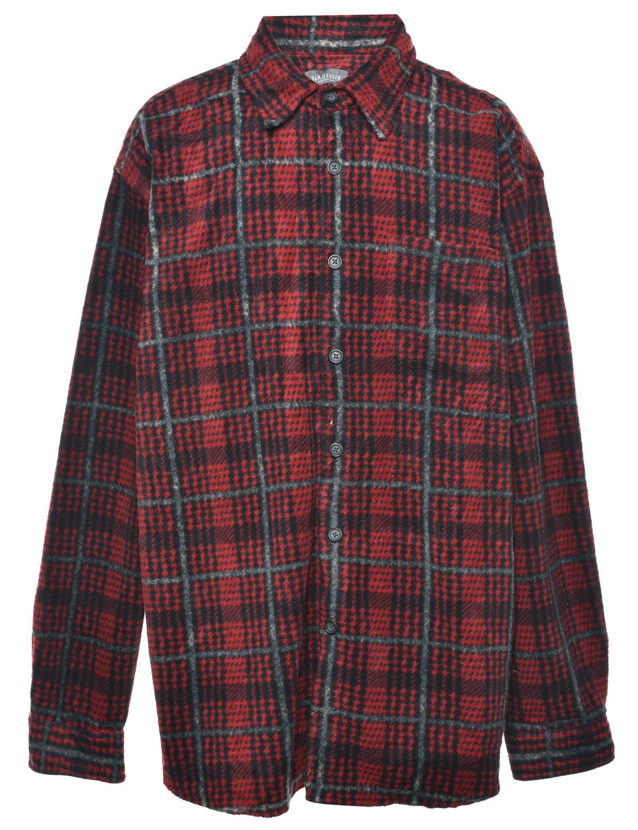 Van Heusen Black & Red Checked Shirt - XL