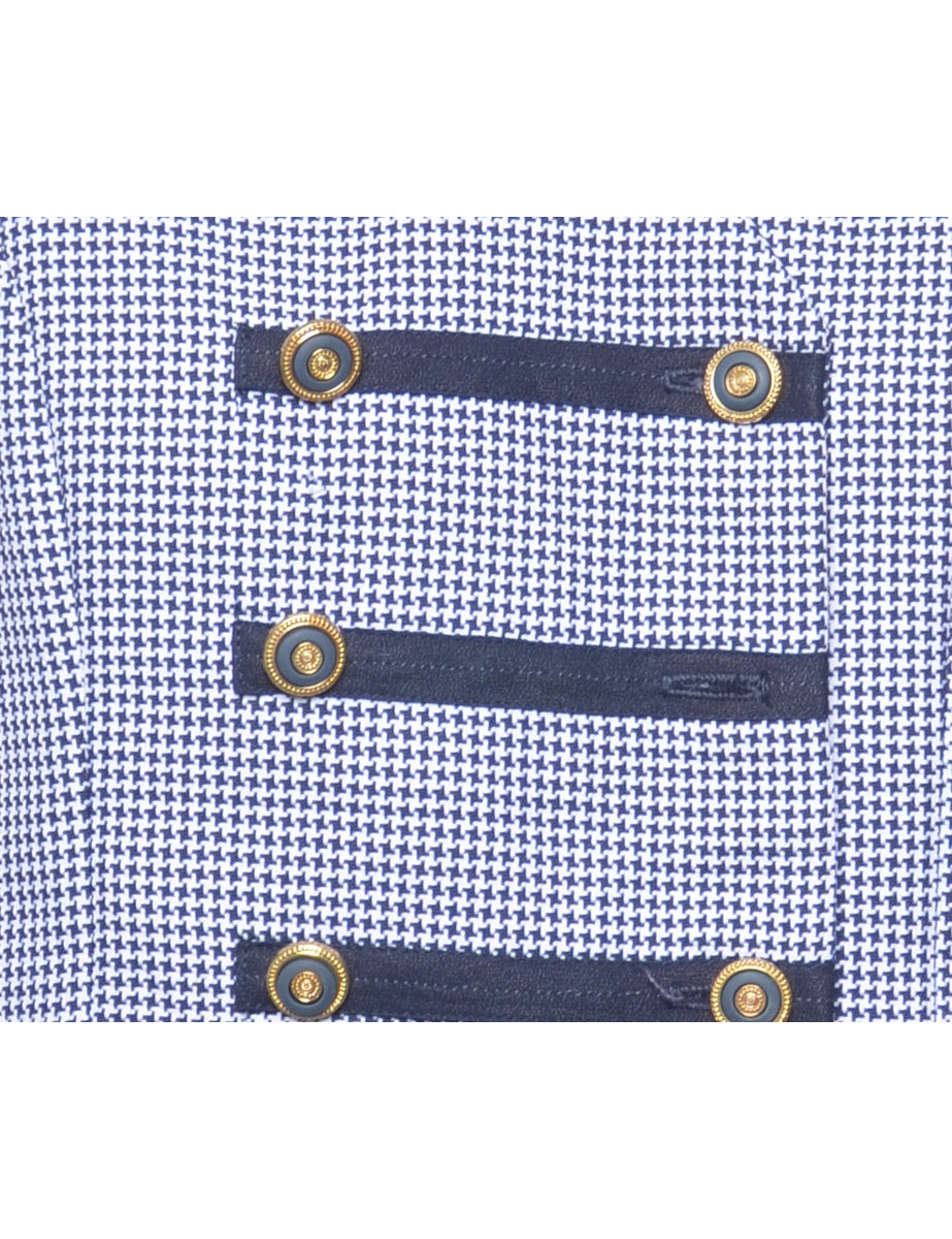 Dogtooth Navy Jacket - M