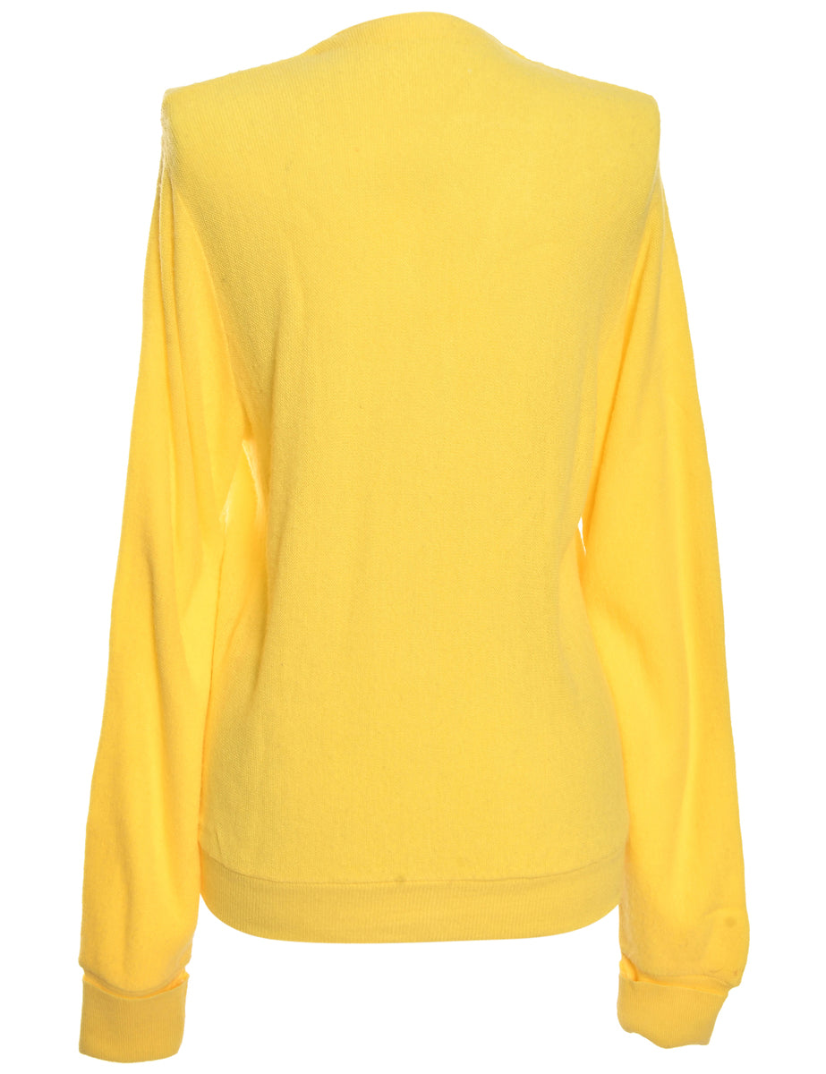 Button Front Yellow Cardigan - XXL
