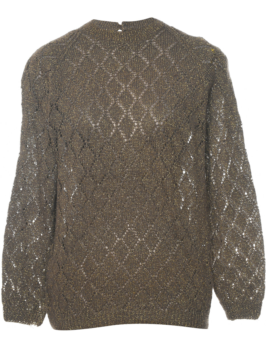 Lurex Thread Pattern Jumper - L