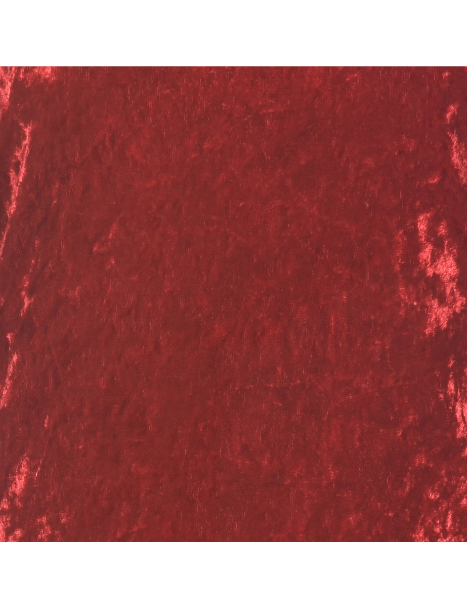 Velour Fabric Red Evening Top - S
